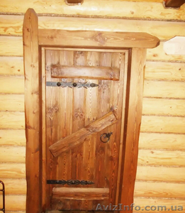 Двери в баню деревянные №7 #1634680
