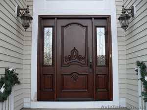 Деревянная входная дверь в дом  №8 #1634679