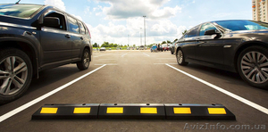 Колесоотбойник резиновый,  парковочный (610х145х120мм) #1637848