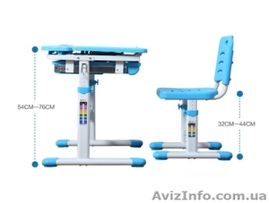 Парта трансформер для детей от 5 лет. Антискалиозная ортопедическая #1641502