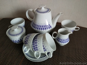 Сервиз фарфорофый кофейный ГДР Гольдиц. #1643741