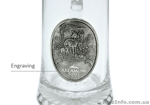 Бокалы для пива фирмы Артина олово,  стекло Австрия – Германия опт  #1643371