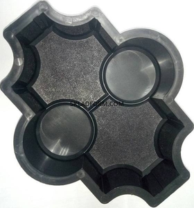 Формы для тротуарной плитки Клевер с кругами шагрень 6 см #1644863