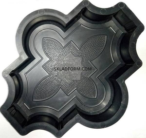 Формы для тротуарной плитки Клевер узорный 4, 5 см #1644860