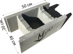Бетонный Блок Несъемной Опалубки 500х200х400 мм #1650526