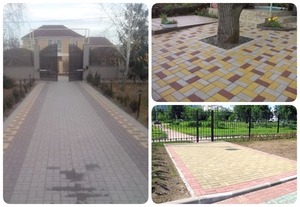 Плитка тротуарная «Кирпичик» 40 мм собственное производство #1651161