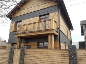 Отделка наружных стен дома термодеревом #1650882