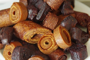 Фруктовая пастила (абрикос,  слива,  вишня, клубника)+ сушеные фрукты #1652351