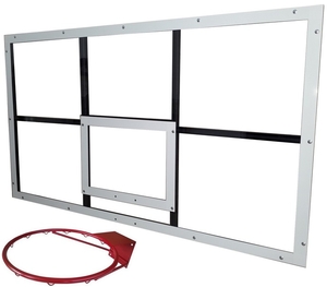 Баскетбольный щит оргстекло (10 мм.) 1, 05м. х 1, 8м. с кольцом #1545680