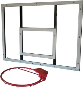 Баскетбольный щит оргстекло (10 мм.) 0, 9м. х 1, 2м. с кольцом #1545684