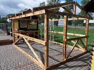 беседка деревянная 3х3 метра готовая #1655843