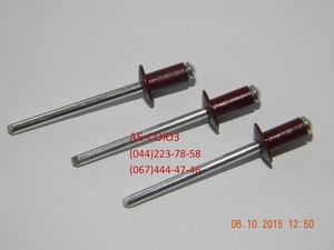 Вытяжные заклепки RAL 3005 вишневые размер 4*10,  4*8 #1658771