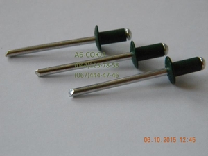 Вытяжные заклепки RAL 6005 зеленый мох размер 4*8 #1658774