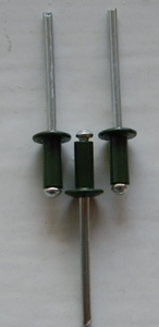 Вытяжные заклепки RAL 6020 зеленый хром размер 4*10 #1658769