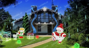 Новогоднее освещение,  гирлянды. Горячие цены. Уличное освещение.  #1672068