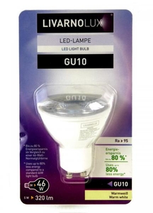 L15-990205,  LED лампочка LIVARNORUX GU10,   белый-прозрачный #1674260
