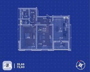 ЖК Навигатор квартиры с ремонтом. Последняя 72, 60 кв.м. с кухней 18 кв.м.в Доме  #1677055