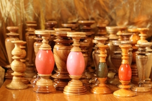 Деревянный подсвечник для тонкой церковной свечи,  отличный подарок #1676985