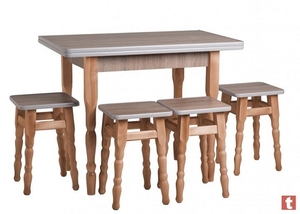 Стол Кухонный Раскладной + 4 Табурета Эко Акция #1678882