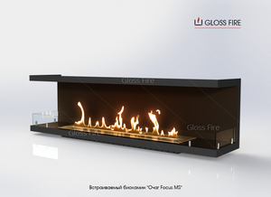 Вбудований біокамін «Очаг 1000  MS-арт.004» Gloss Fire  #1681569