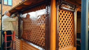 Прозрачные шторы и ролеты для защиты от ветра,  дождя,  снега #1683821