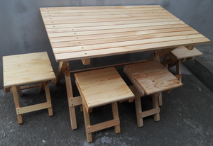 Раскладной стол и табурет #1686157