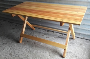 Раскладной стол с натурального дерева. #1686591