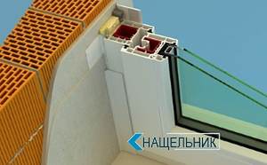 Фирменный пластиковый нащельник Рехау Rehau для окон ПВХ #1689954