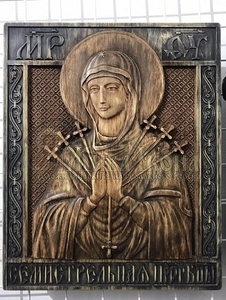 Резные иконы из натурального дерева в ассортименте #1692071