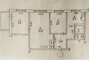 Продам 3 к.кв. на Салтовке в 602 м/р #1690634