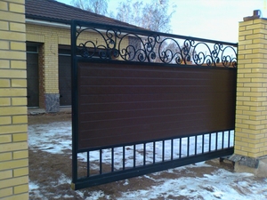 Откатные сварные ворота  #1694741