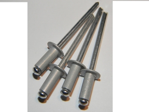 Бело-алюминиевые RAL 9006 вытяжные заклепки размер 4*8,  4*10 #1693883