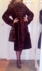 Шуба из натурального мутона  #1696606