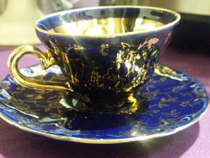 Продам кофейный сервиз J.K.W. Bavaria echt Kobalt 22 Karat Gold .   #1701134