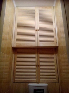 шкаф в туалет с закрытыем стояковых труб  #1511173