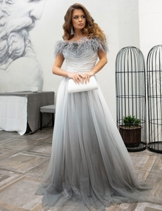 Нарядное вечернее платье в пол с переливами #1707192