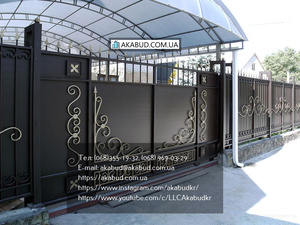 Кованые распашные ворота #1708664