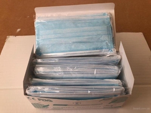 Сертифицированная 3х-слойная мед. маска для лица,  фабричный Китай #1709948