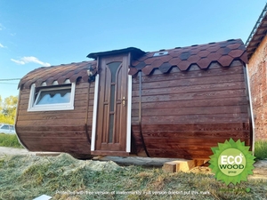 Мобильная баня-бочка квадро  под ключ 5х2, 3 м от производumeля #1712104