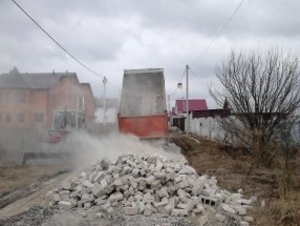 Бетонный бой,  бой кирпича.  #1303784