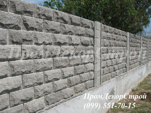 Декоративные блоки рваный камень для забора Одесса #1716309