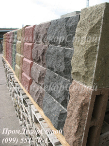 Блоки для забора колотые Гранит Одесса #1716322