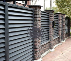 Заборы и ворота -жалюзи из металлических ламелей #1715613