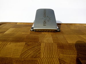 Торцова дубова дошка з зажимом для чищення риби Fish Grinder #1715741