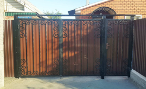 Ворота из профнастила. Откатные ворота. Навес,  козырек. ЖБИ изделия #1725481