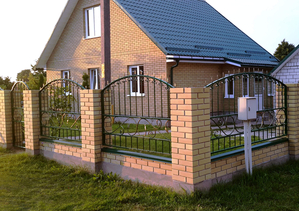 Паркан із профлиста,  паркан зі штакетника,  кований паркан,  паркан жалюзі  #1727982