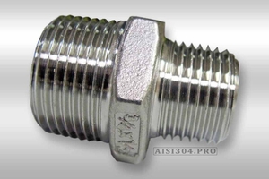 Ниппель нepжавеющий переходной 15х8 AISI 304  #1727888