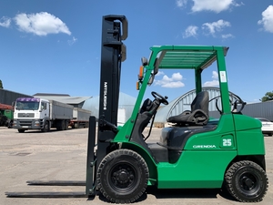 Вилочний навантажувач Mitsubishi з 2-а дод. секціями гідравліки. #1727684