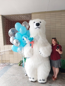Белый Мишка Гиганских размеров Аниматор на экспрес поздравление от 800 грн + дор #1727946