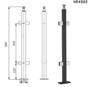 Балясина металева (стійка) огородження ч/м HR4022 #1731226